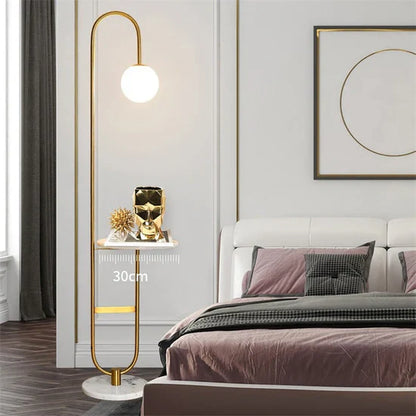 Oranthe Nordic LED Floor Lamp with Round Table