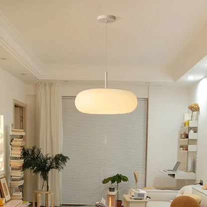 Nyxora Modern Cream Pendant Lamp in Simple Chandelier Style with Warm LED Lighting