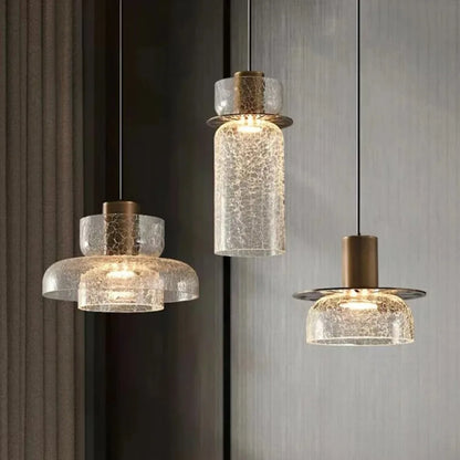 Candelora Modern Creative Glass Pendant Lamp with Cracked Effect