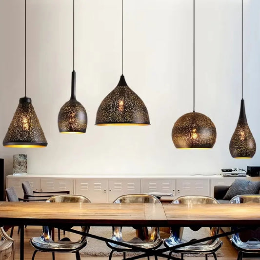 Noctyra Vintage Iron Pendant Lamp in Scandinavian Retro Loft Style