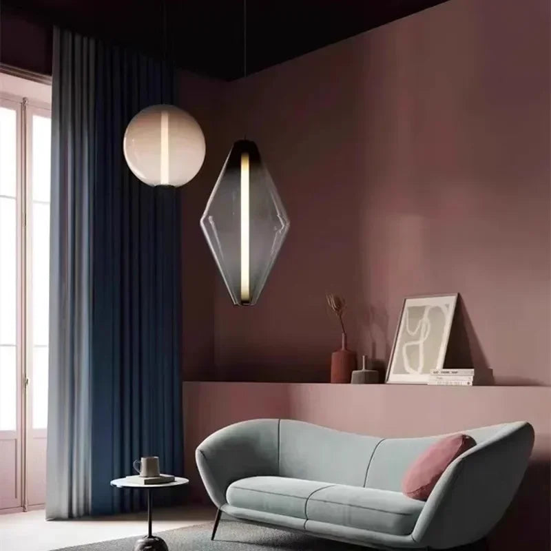 Pyrrhos Scandinavian Glass Pendant Lights for Bedrooms and Dining Rooms