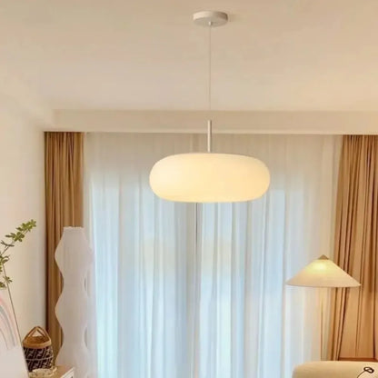 Nyxora Modern Cream Pendant Lamp in Simple Chandelier Style with Warm LED Lighting