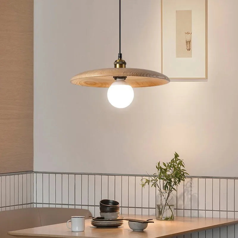 Virena Nordic Minimalist Wooden LED Pendant Lamp