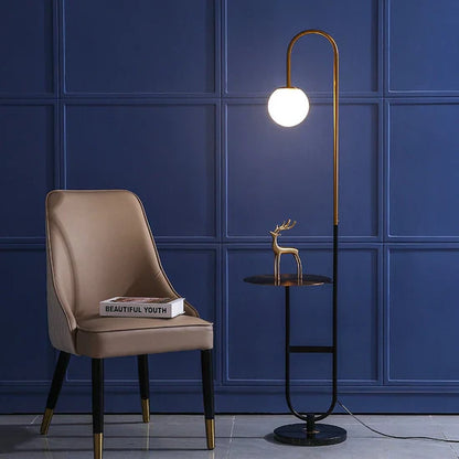 Oranthe Nordic LED Floor Lamp with Round Table