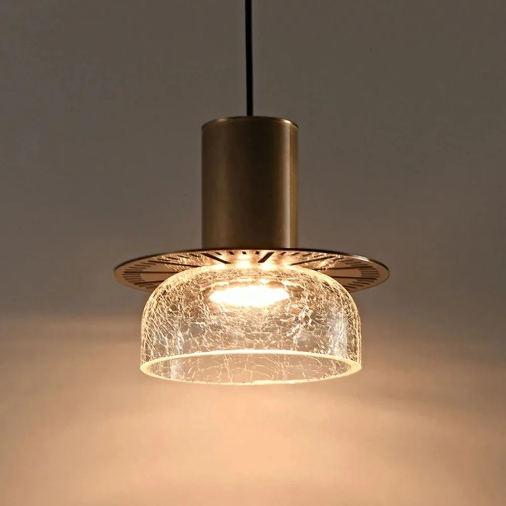 Candelora Modern Creative Glass Pendant Lamp with Cracked Effect