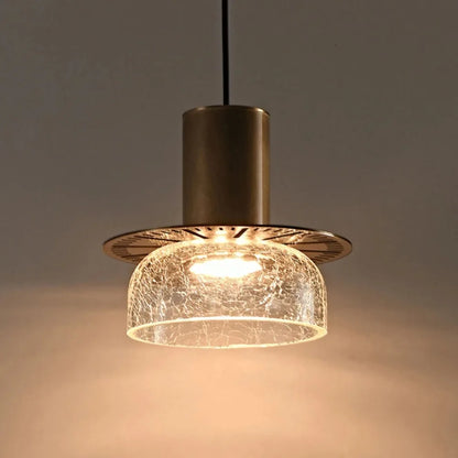 Candelora Modern Creative Glass Pendant Lamp with Cracked Effect