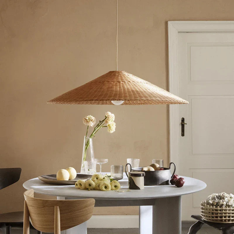 Aurethia Scandinavian LED Pendant Lamp Made of Bamboo
