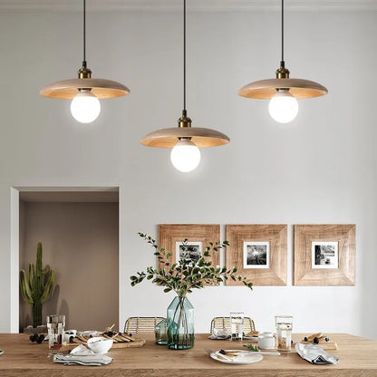 Virena Nordic Minimalist Wooden LED Pendant Lamp