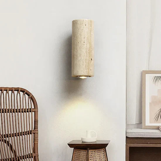 Vionelle Modern Natural LED Wall Lamp in Travertine