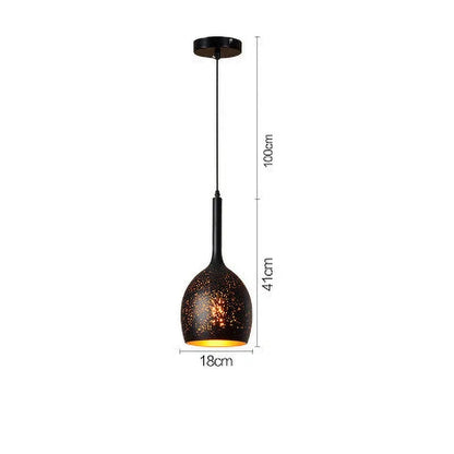 Noctyra Vintage Iron Pendant Lamp in Scandinavian Retro Loft Style