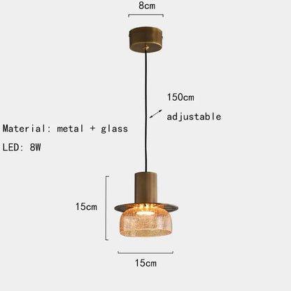 Candelora Modern Creative Glass Pendant Lamp with Cracked Effect