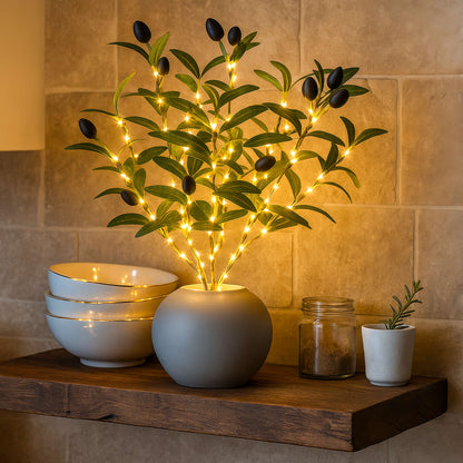 Twinkling Tree Olive Branch by Casa Solaro™