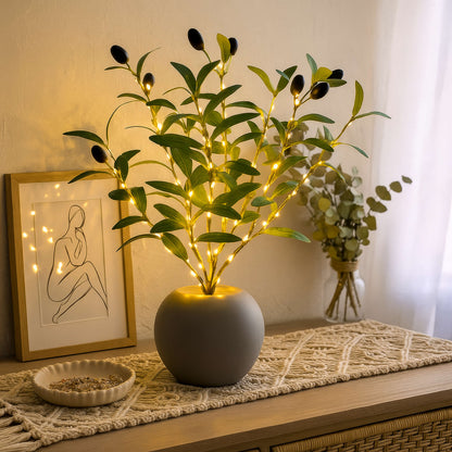 Twinkling Tree Olive Branch by Casa Solaro™
