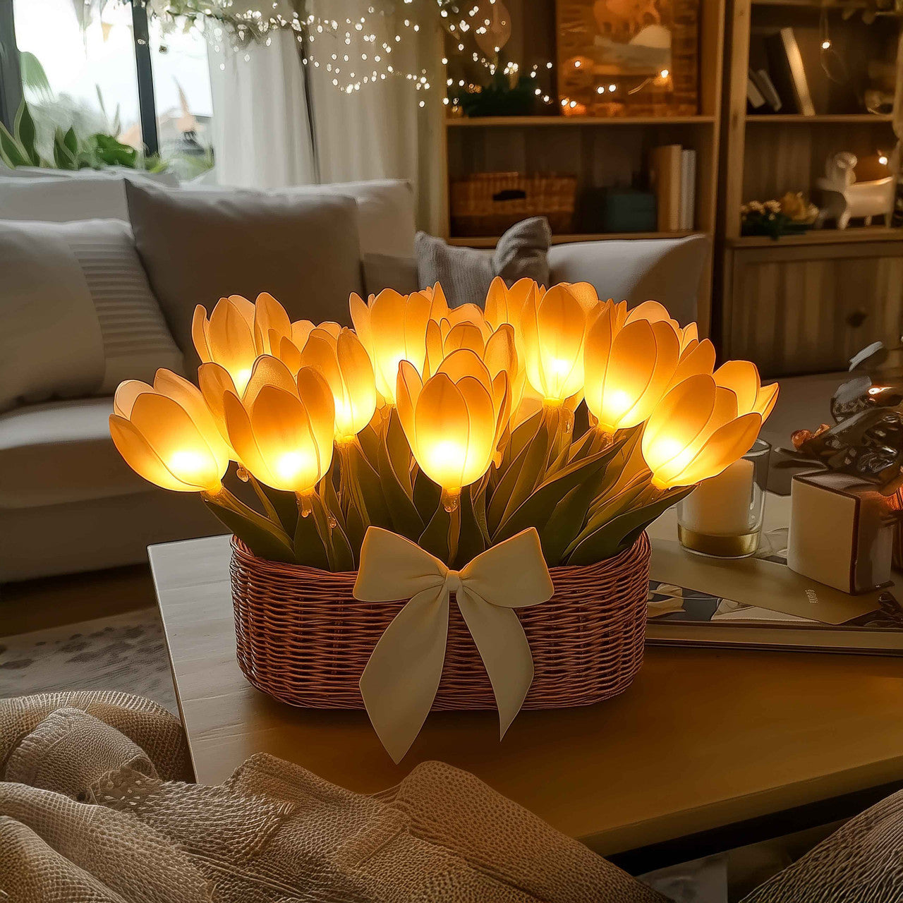 Twinkling Tree Tulip Basket by Casa Solaro™