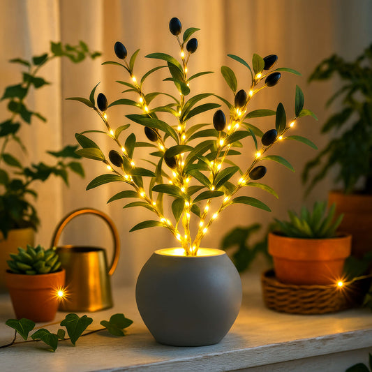 Twinkling Tree Olive Branch by Casa Solaro™