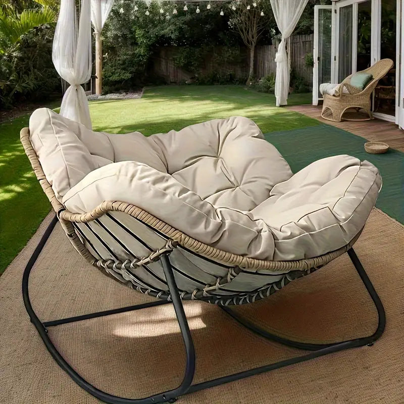 Outdoor Papasan Rocking Chair