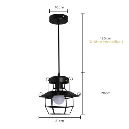 Athenaeum Industrial Metal Cage Pendant Lamp