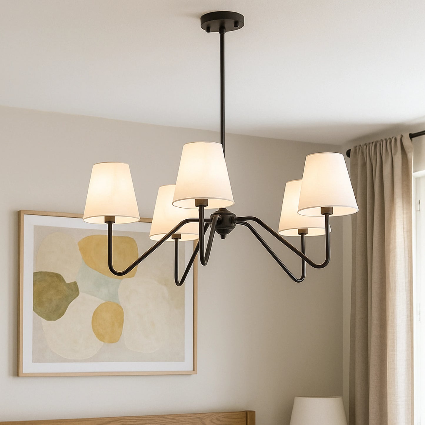 Ostia Silk Pendant Lamp Bedroom