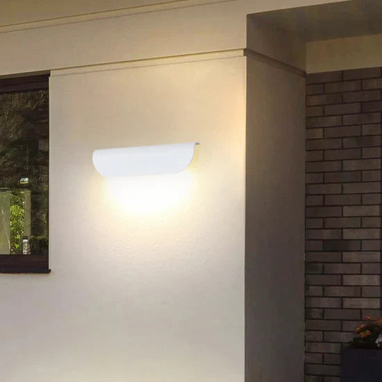 Astoria Modern Curved Outdoor Wall Lamp