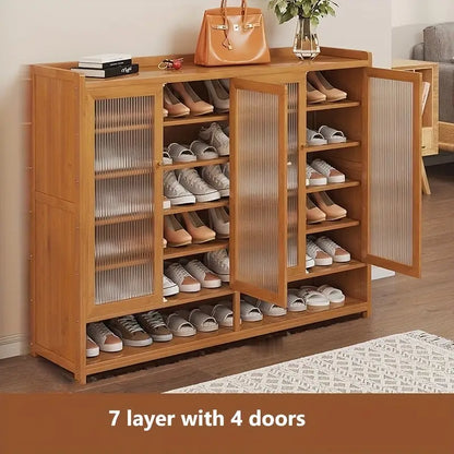 Bamboo Shoe Cabinet