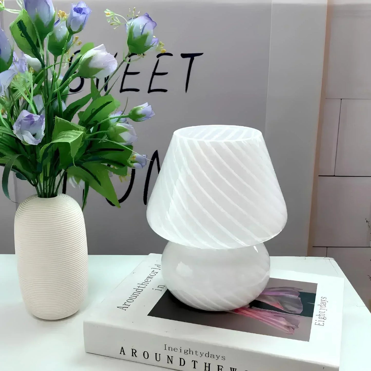 Hand-Blown Glass Lamp