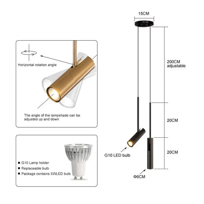 Nysaia Modern LED Pendant Lamp Bedroom