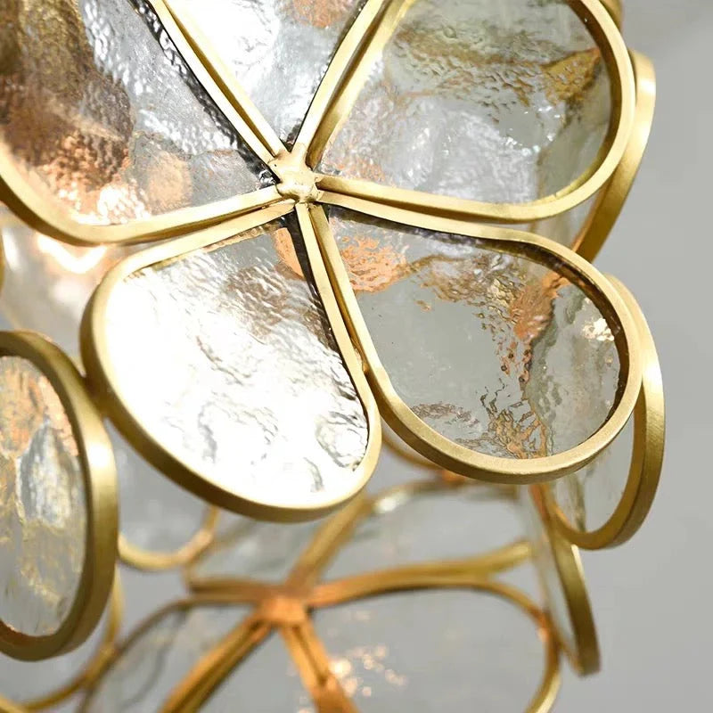 Nuvia Modern Flower Shape Glass LED Pendant Lamp