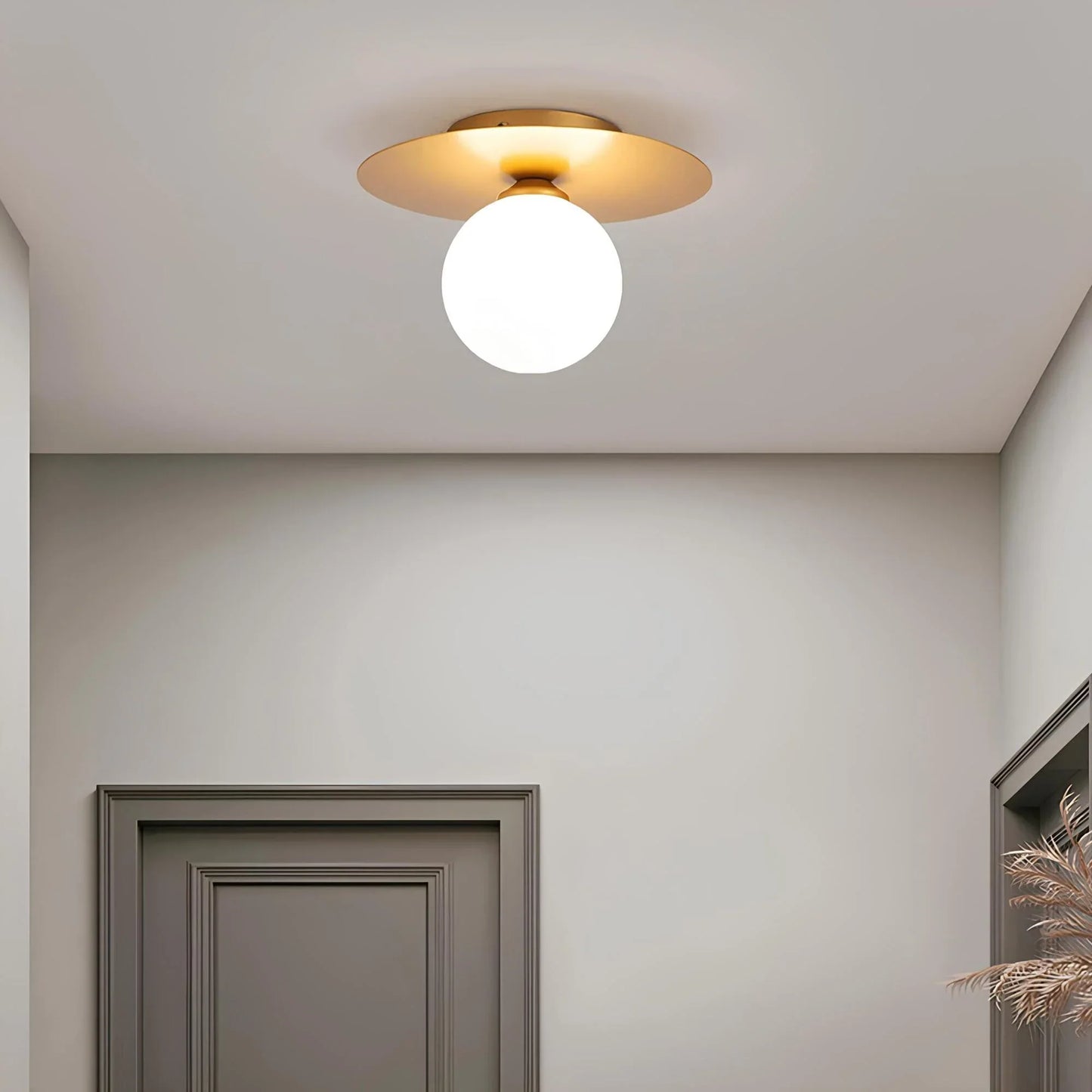 Alura Gold LED Ceiling Lamp with Timeless Spherical Design