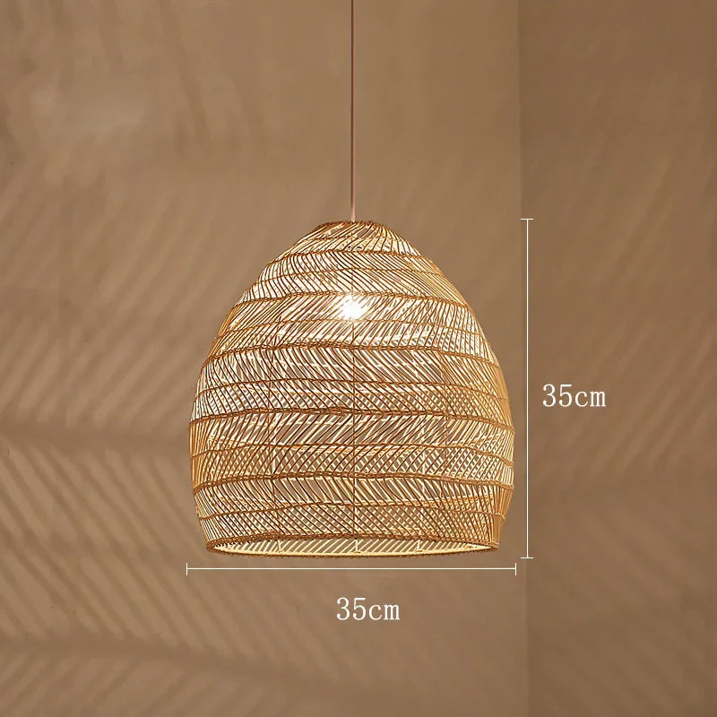Themis Natural Wickerwork Pendant Lamp