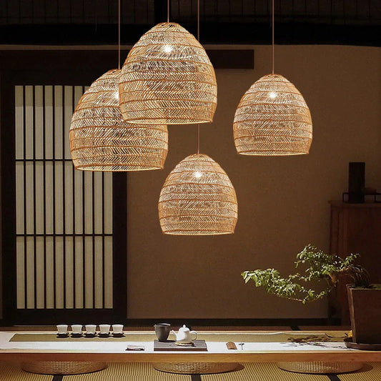 Themis Natural Wickerwork Pendant Lamp