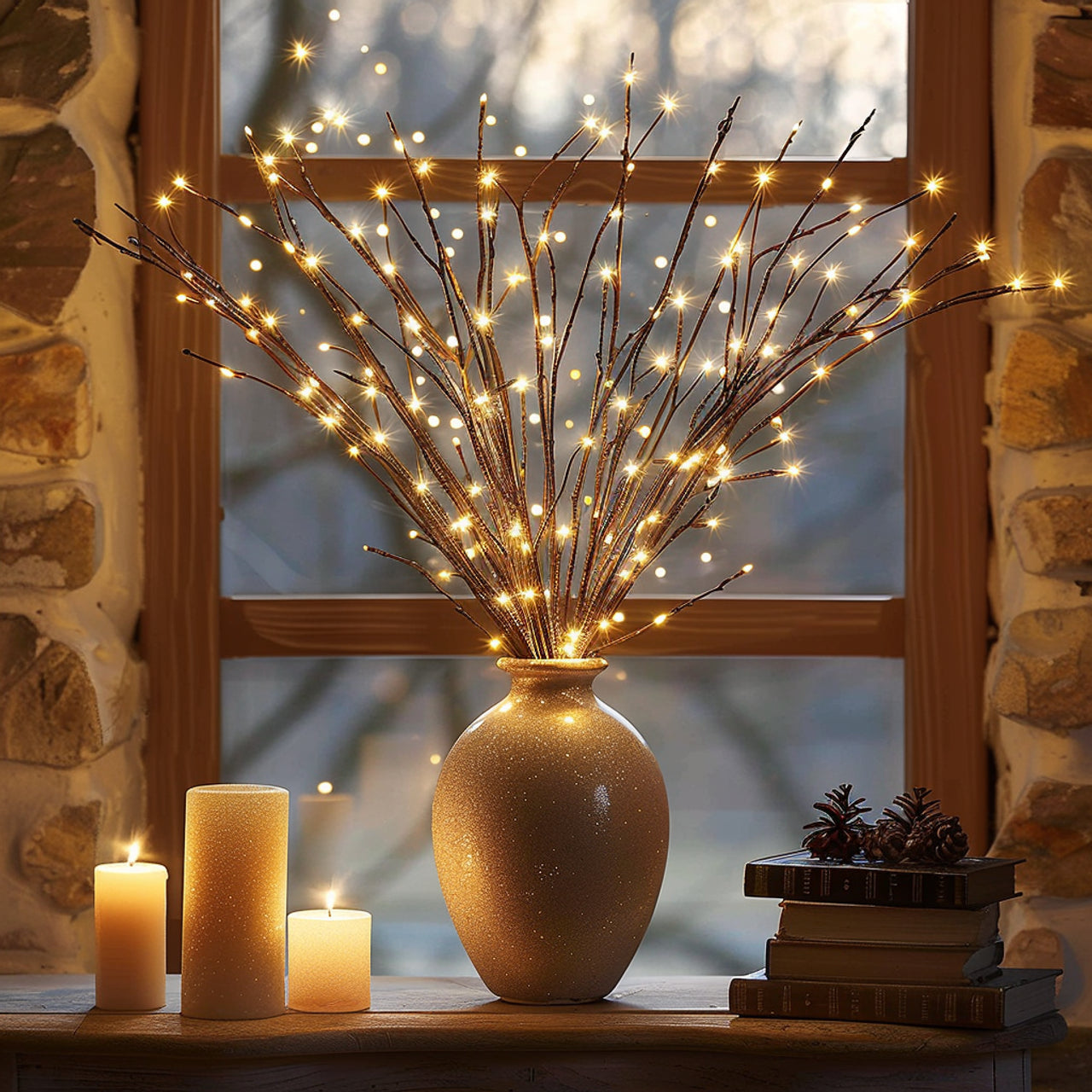Twinkling Tree Willow Branch by Casa Solaro™
