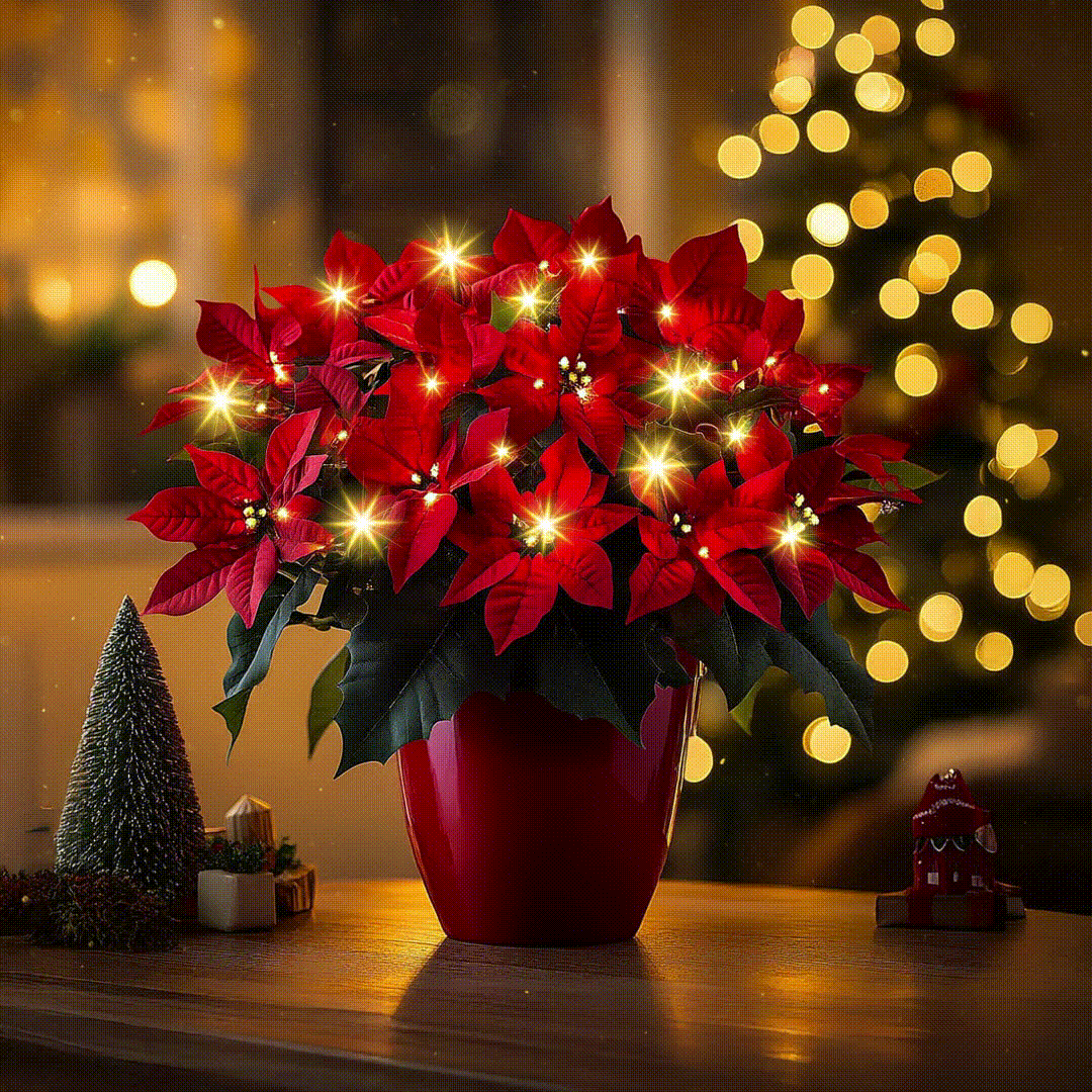 Twinkling Tree Radiant Poinsettia by Casa Solaro™