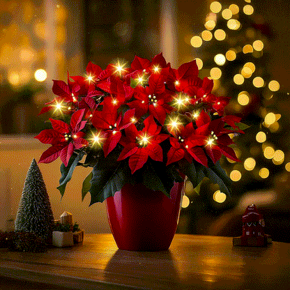Twinkling Tree Radiant Poinsettia by Casa Solaro™