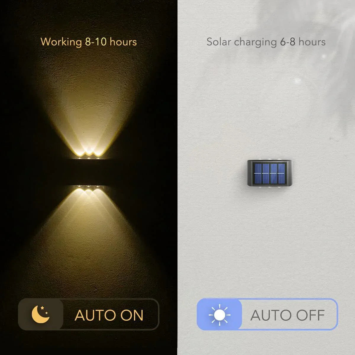 Solar LED Wall Lights (Pack of 2)