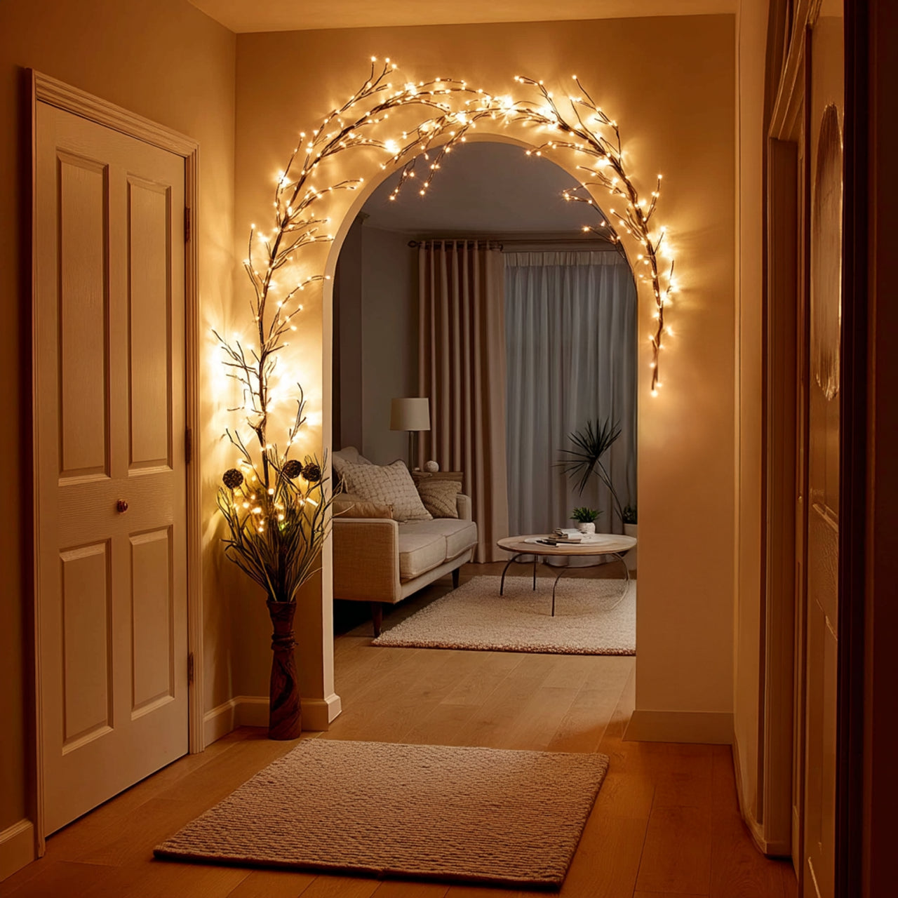 Twinkling Tree Willow Vine by Casa Solaro™